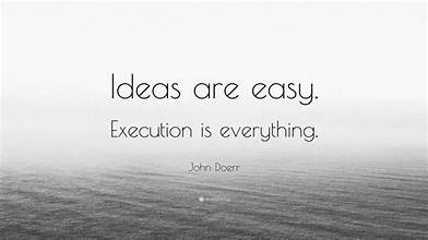 John Doerr quote emphasizing that execution matters more than patenting ideas